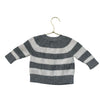 Baby Gap Gray & Ivory Striped Cotton Sweater - Size 3-6 Mo