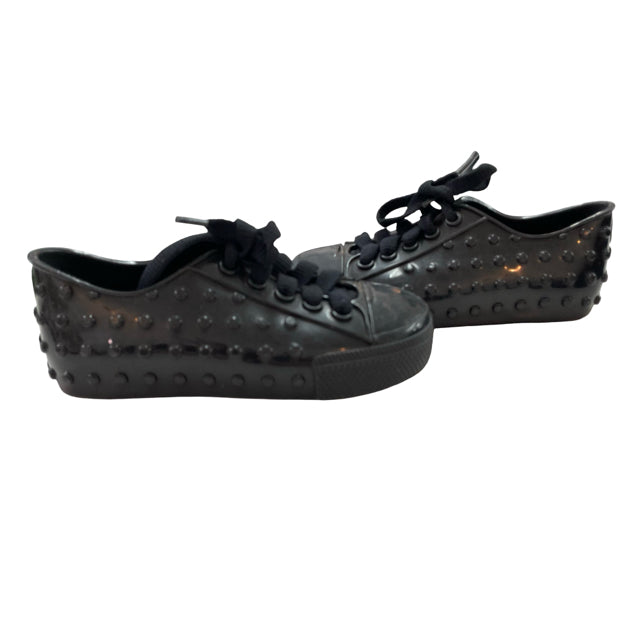 Mini Melissa 'Polibolha' Black Sneakers - Size 8