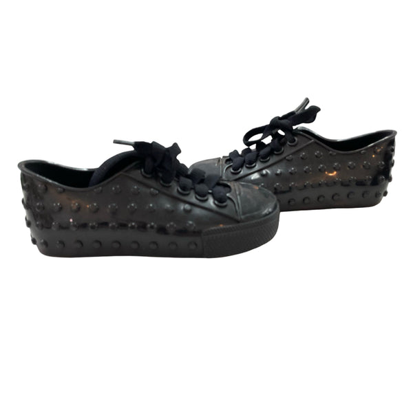 Mini Melissa 'Polibolha' Black Sneakers - Size 8