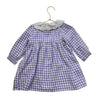 JoJo Maman Bebe Lavender Check Flannel Embroidered Fairy Dress - Size 18-24 Mo