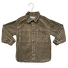 Zara Olive Corduroy Button Down Shirt - Size 4-5