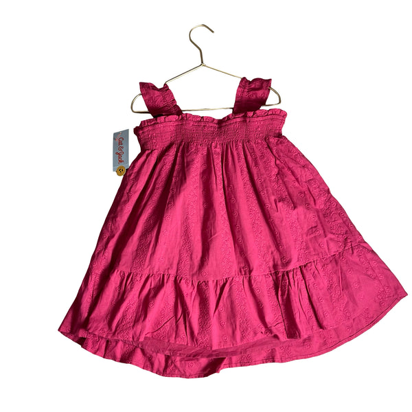 Cat & Jack Raspberry Pink Embroidered Dress - Size 5T