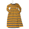 Mini Rodini Mustard Yellow & Navy Striped Dress - Size 8-9Y
