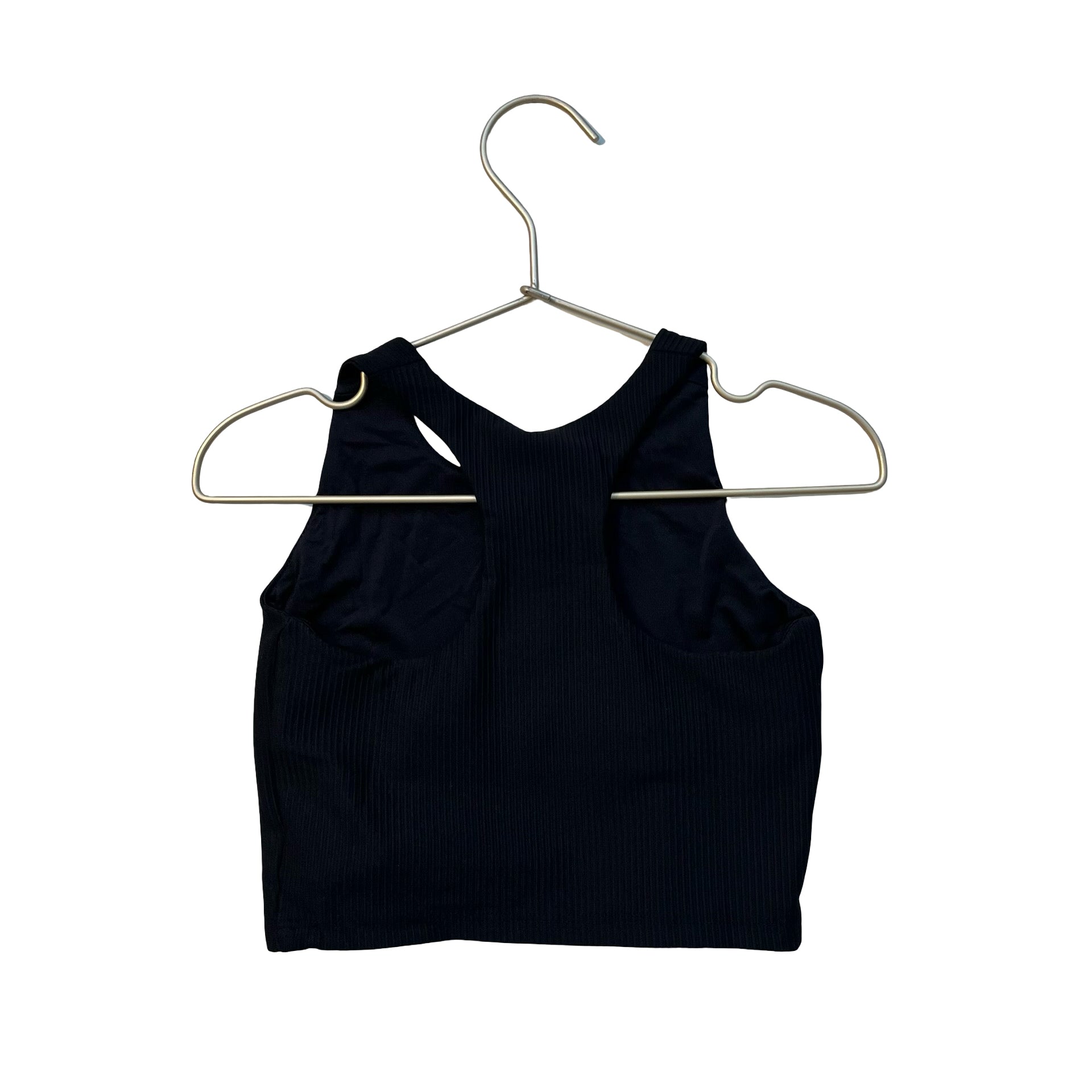 Old Navy Active Black Ribbed Athletic Tank - Size S 6-7