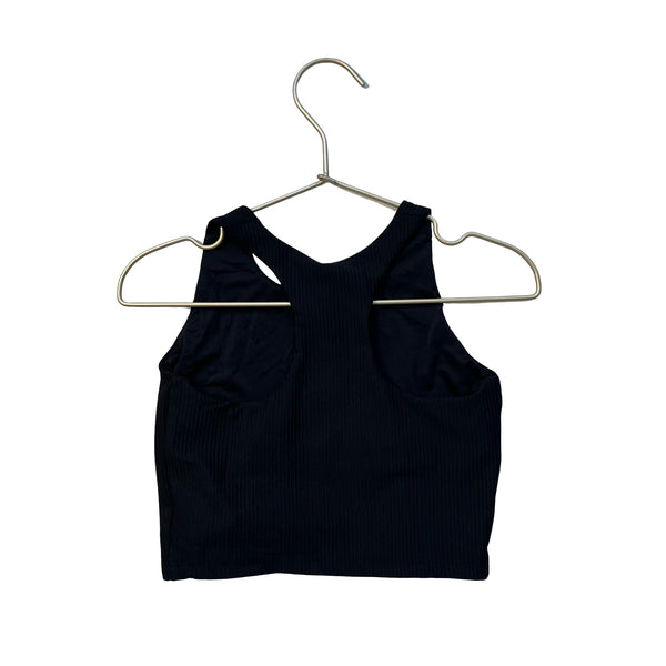 Old Navy Active Black Ribbed Athletic Tank - Size S 6-7