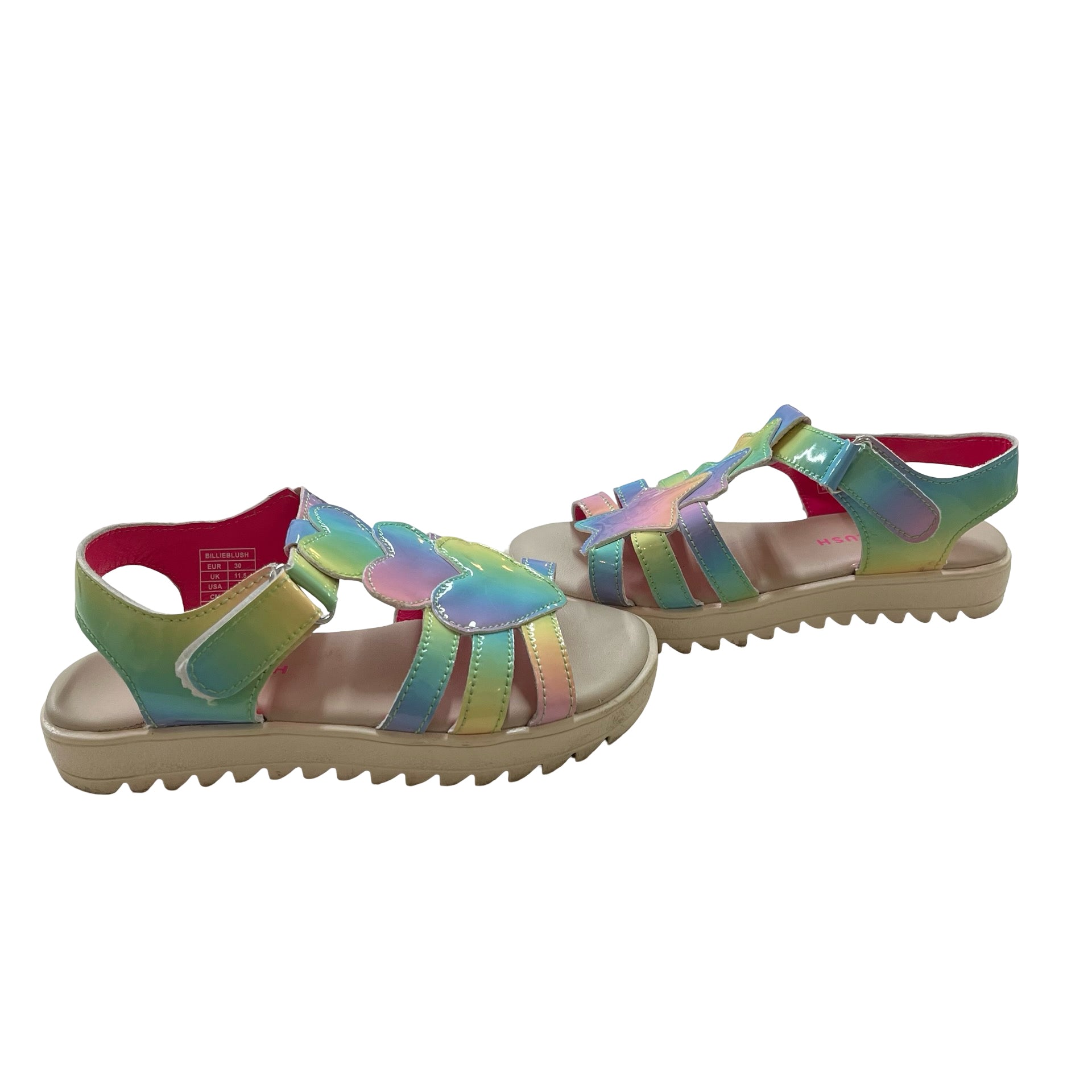 Billieblush Pastel Ombre Patent Sandals - Size 12.5