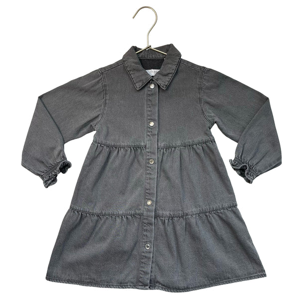 Zara Gray Denim Shirt Dress - Size 3-4
