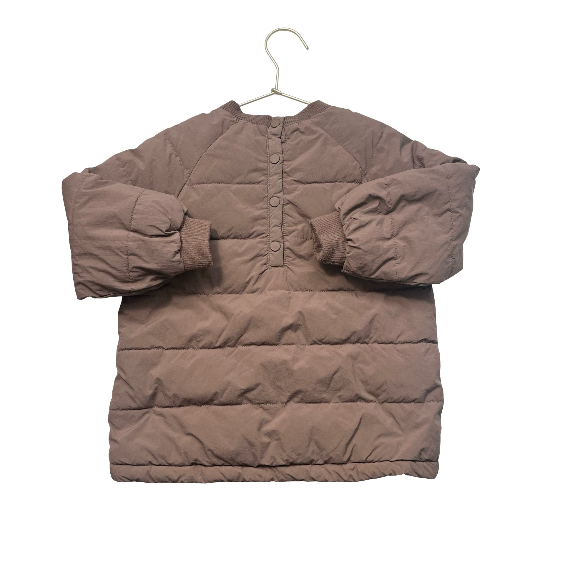 Zara Brown Quilted Pullover - Size 4-5
