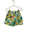 Hanna Andersson Ivory, Green, Yellow Lemon Print Swim Trunks - Size 3T