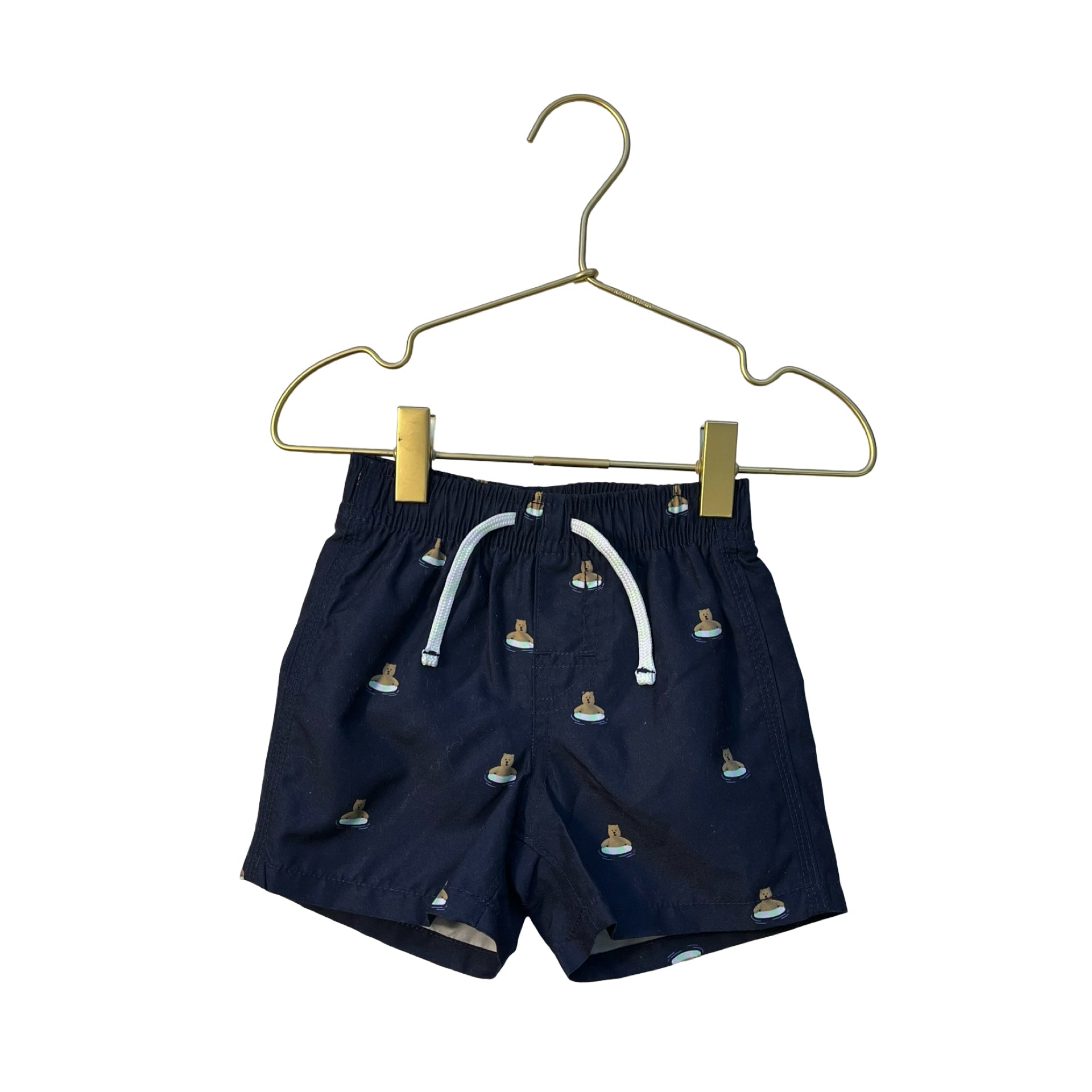 Baby Gap Navy Bear Print Swim Trunks - Size 12-18 Mo