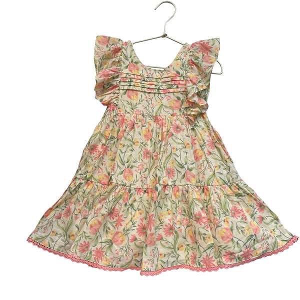 Joie Ivory, Pink, Yellow Floral Dress - Size 4T