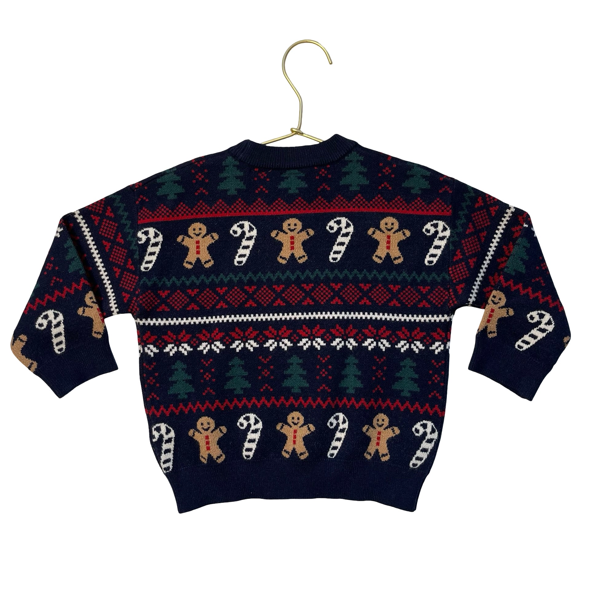 Zara Navy Christmas Pattern Sweater - Size 2