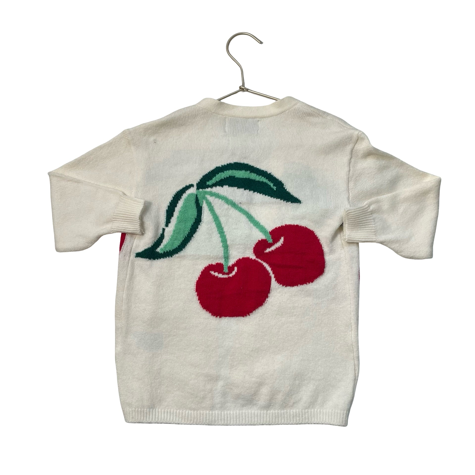 Old Navy SoSoft Ivory Cherry Graphic Open-Front Cardigan Sweater - Size 4T