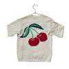 Old Navy SoSoft Ivory Cherry Graphic Open-Front Cardigan Sweater - Size 4T