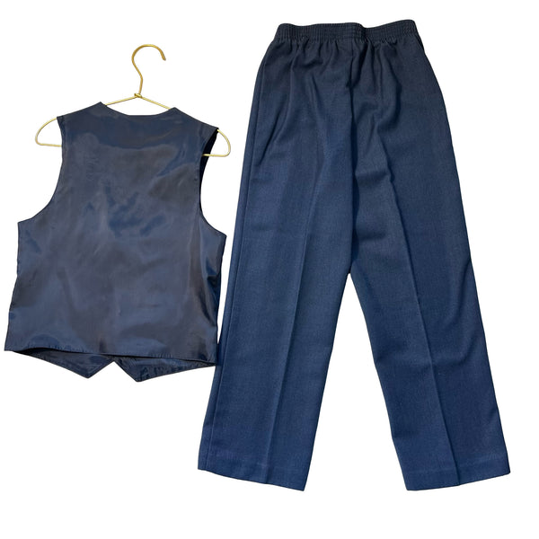 Nautica Navy Vest & Pants Suit Set - Size 7