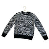 Crewcuts Gray & Black Zebra Print Sweater - Size M 8-9