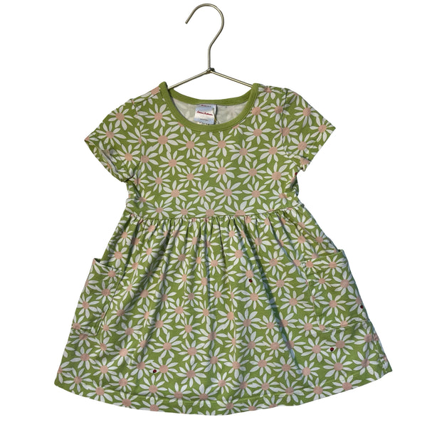 Hanna Andersson Green Flower Print Dress - Size 3T