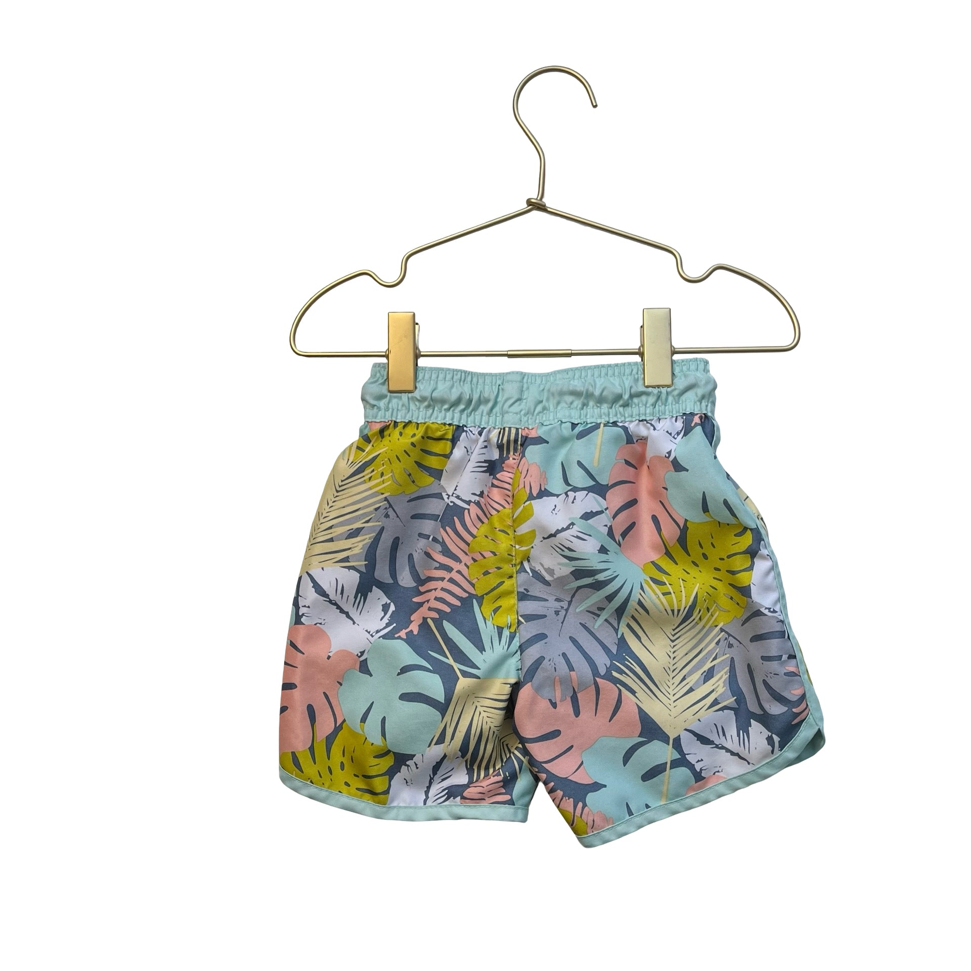 Cat & Jack Tropical Leaf Print Swim Shorts - Size 3T