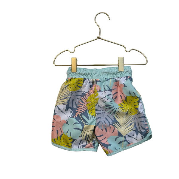 Cat & Jack Tropical Leaf Print Swim Shorts - Size 3T
