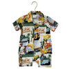 KITH Travel Print Romper - Size 9-12 Mo