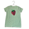 Crewcuts Mint Green & Red Sequin Strawberry T-Shirt - Size M 8-9