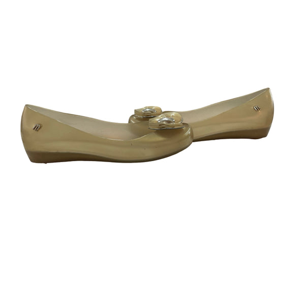Mini Melissa x Barbie Gold Shoes - Size 3