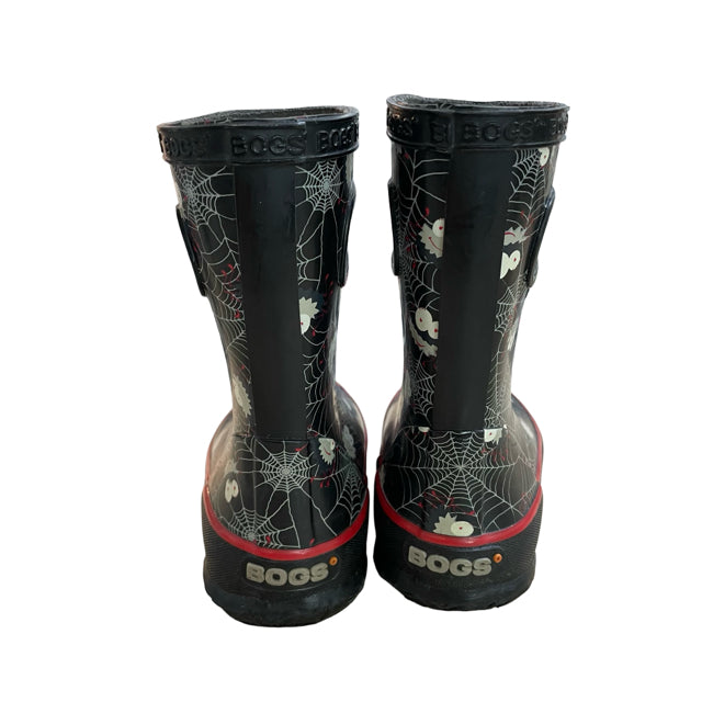 Bogs Black Spider Web Print Rain Boots - Size 9