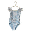 Shade Critters Light Blue Tie-Dye Eyelet Swim Suit - Size 4T