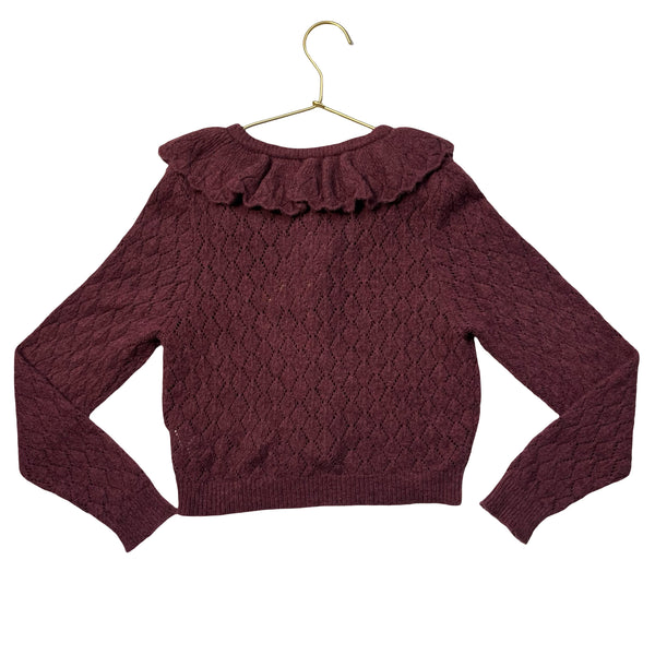 Noralee Burgundy Cardigan Sweater - Size 6