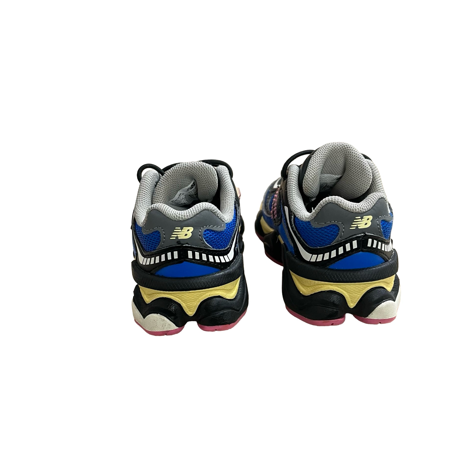 New Balance 9060 Blue, Pink Black, Yellow Sneakers - Size 6