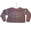 Vintage Havana Plum Vintage Wash 'Brooklyn' Cropped Sweatshirt - Size S 7-8