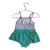 Ruffle Butts Lavender Shell & Green Mermaid Scale Print Swim Suit - Size 2T