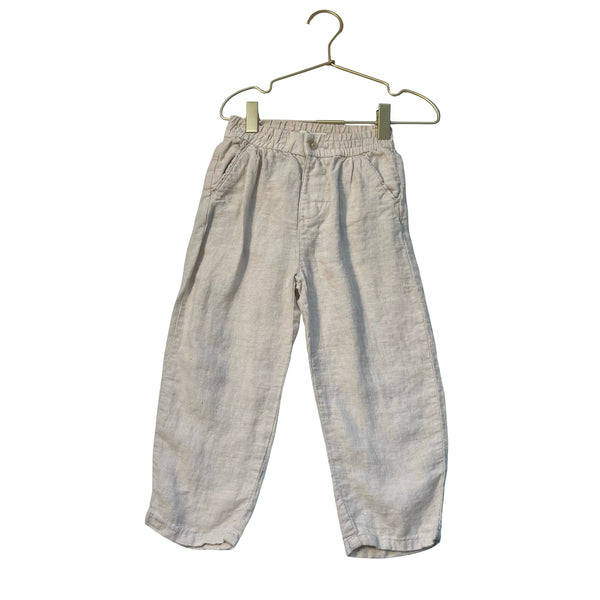 Zara Tan 100% Linen Pants - Size 4