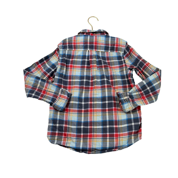 Cat & Jack Multi-Color Plaid Flannel Button Down Shirt - Size M 8-10