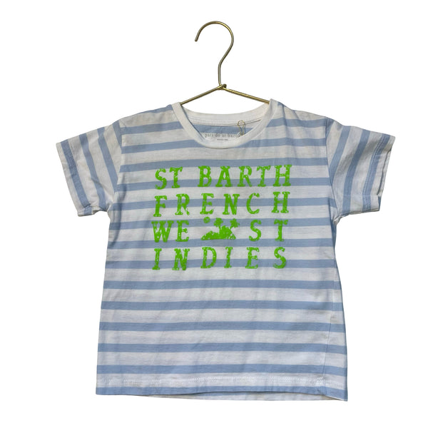 Pati De St Barth Blue Striped T-Shirt - Size 4