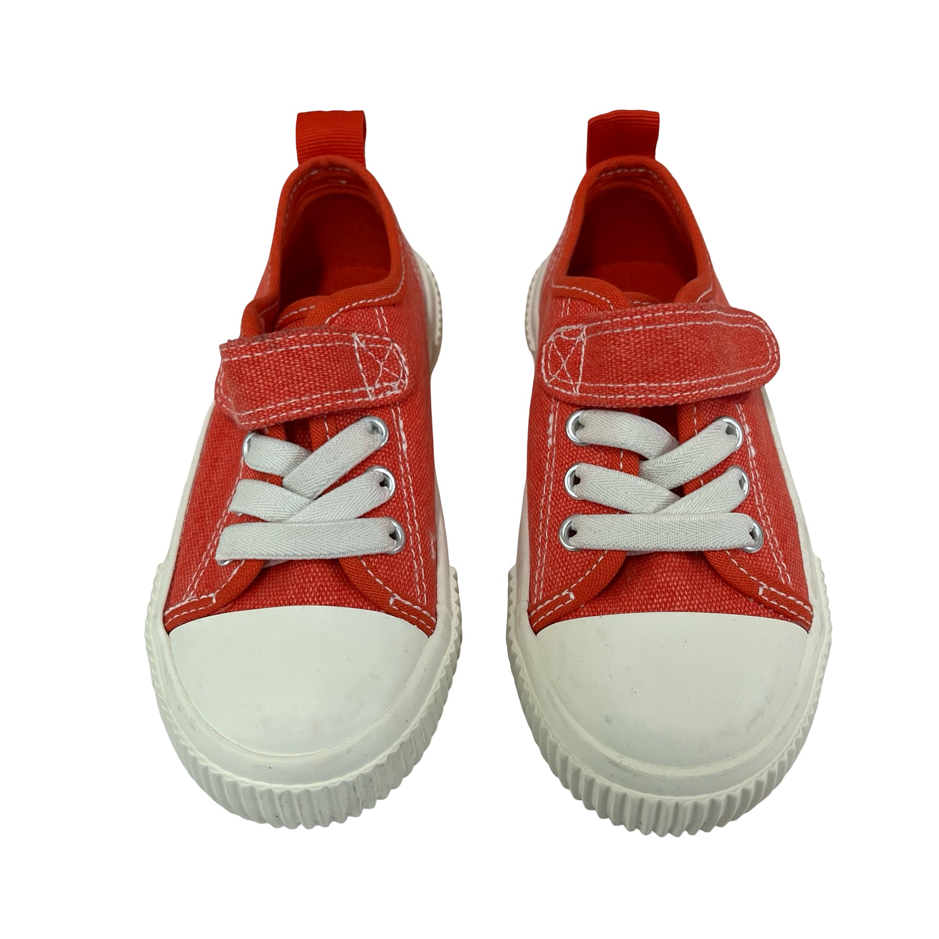 H&M Cherry Red Canvas Sneakers - Size 8.5 (25)