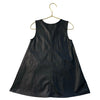 Mayoral Black Faux Leather Heart Accent Dress - Size 4