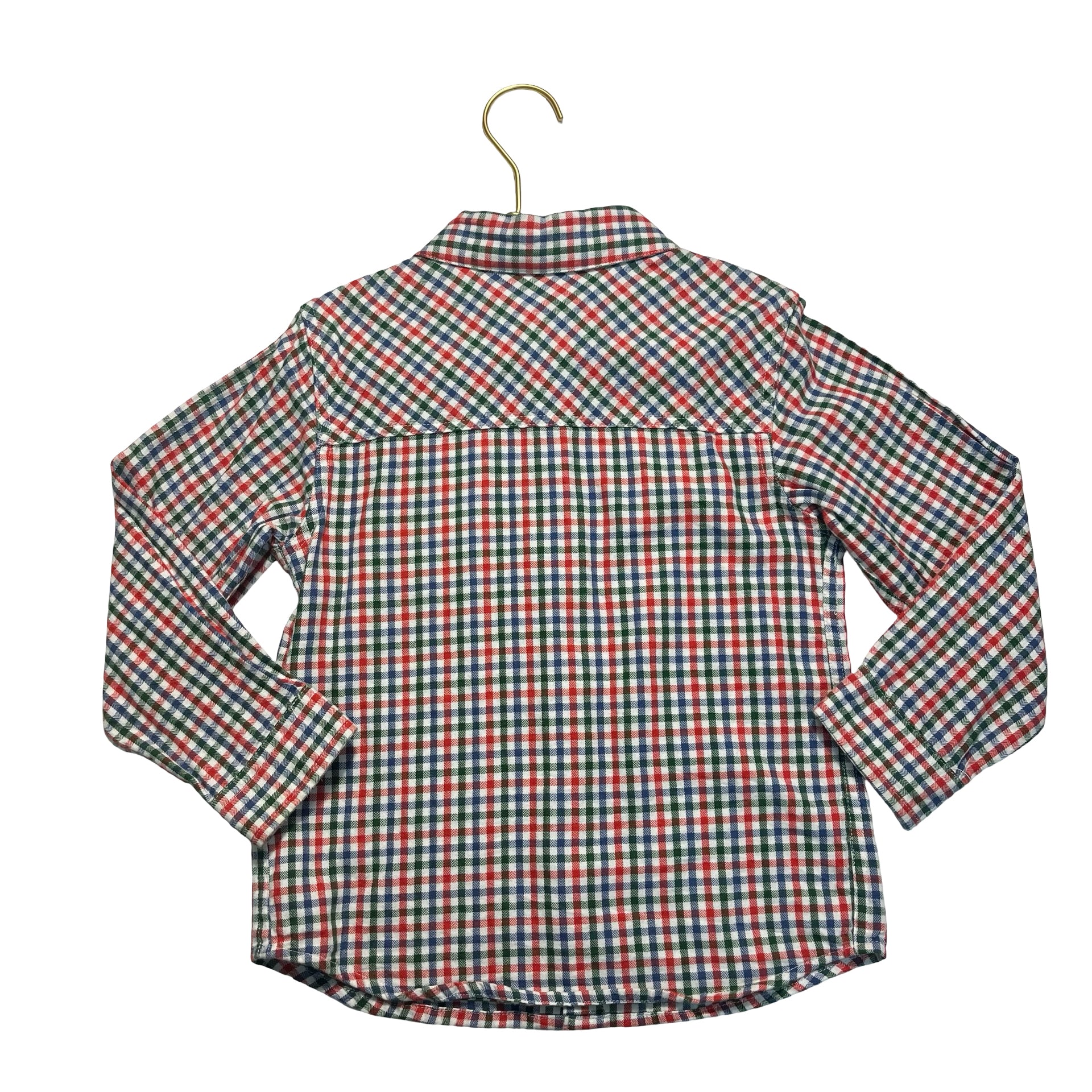 JoJo Maman Bebe Multi-Color Check Button Down Shirt - Size 5/6