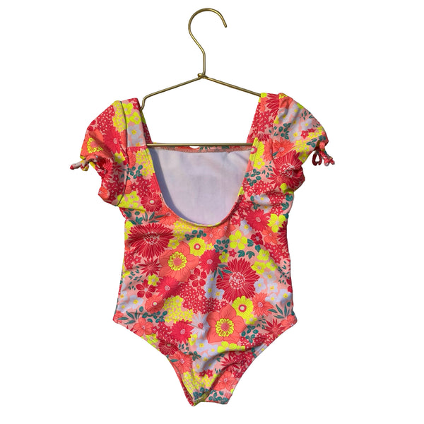 Betsey Johnson Pink Flower Print Swim Suit - Size 4T