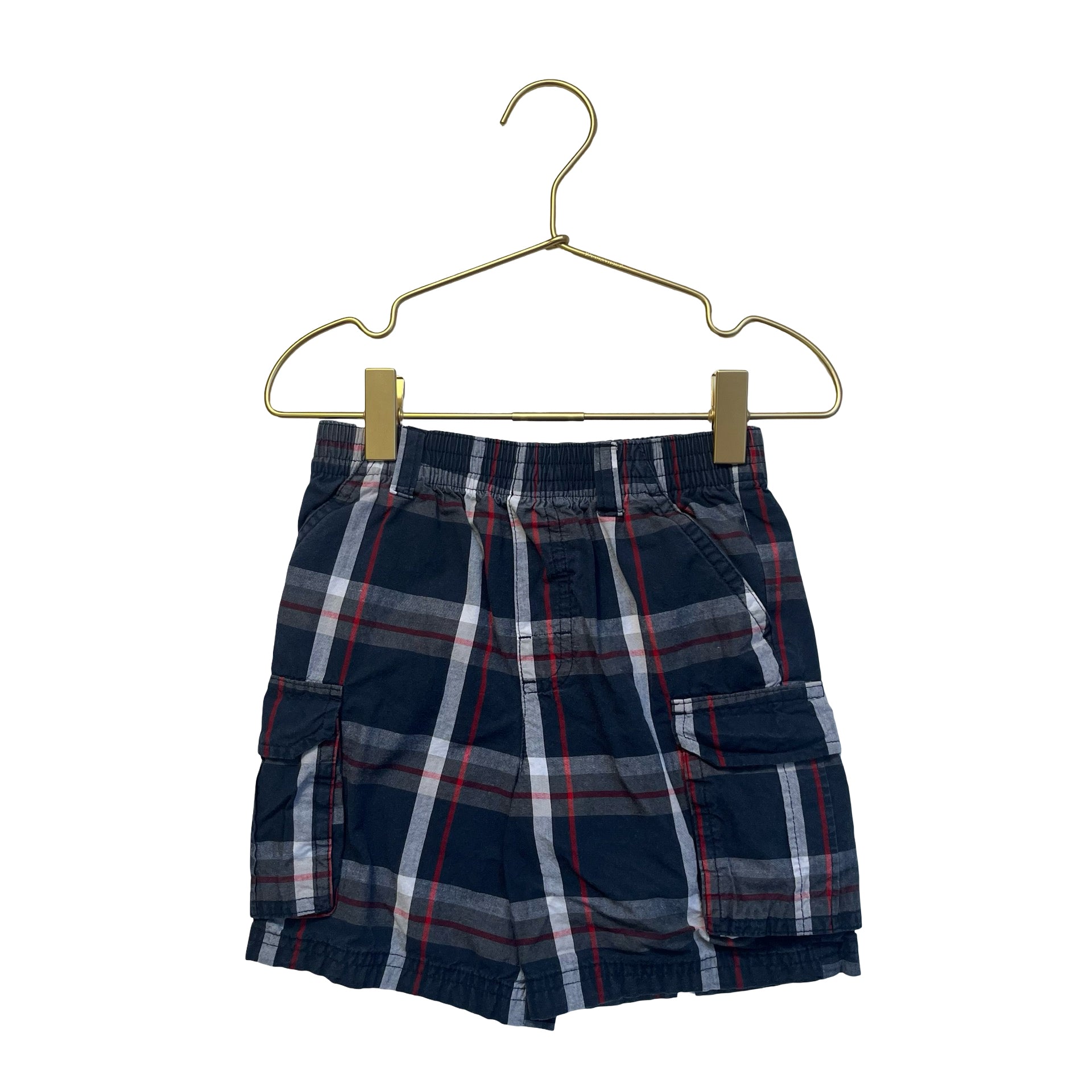 Garanimals Navy, Red, White Plaid Cargo Shorts - Size 3T