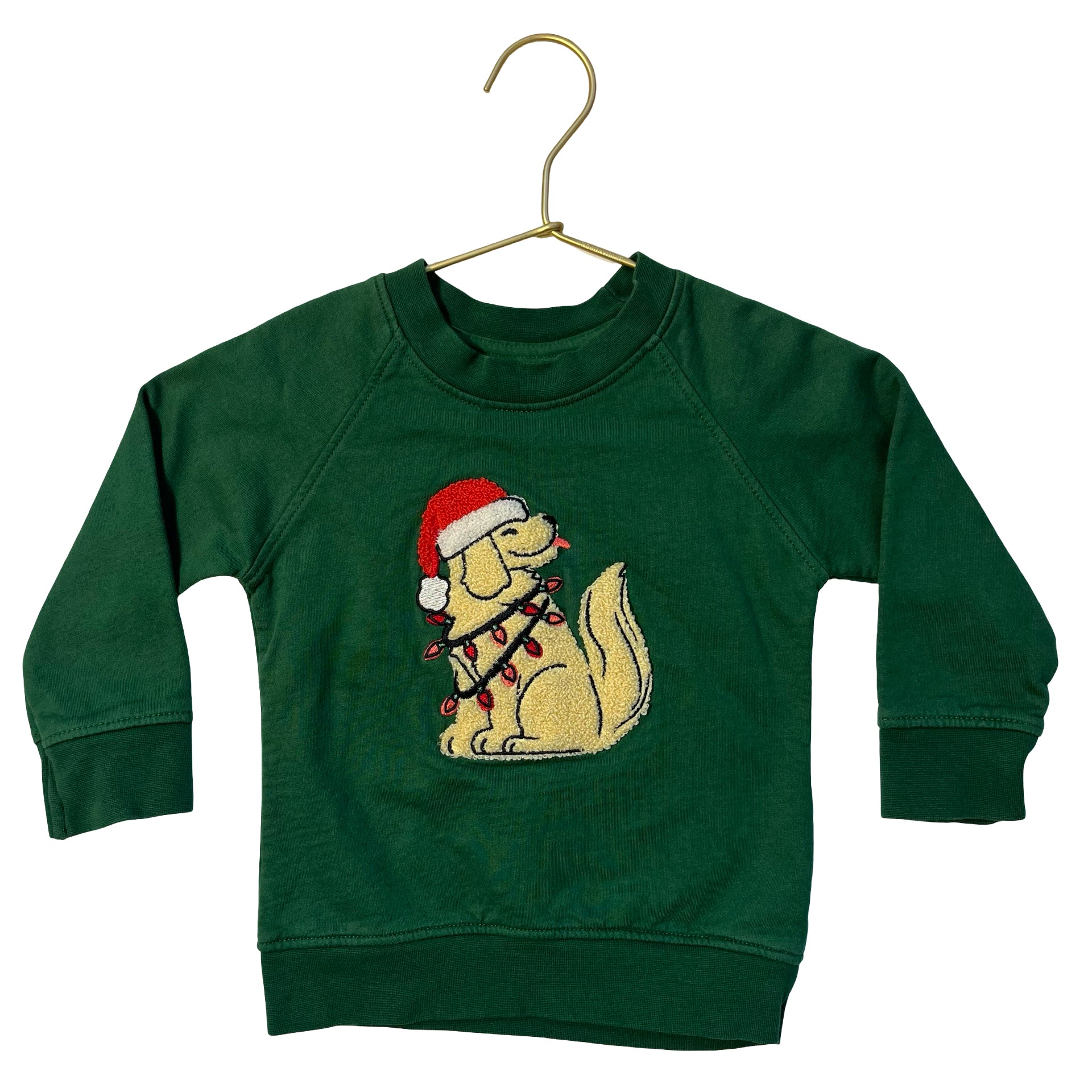 Monica + Andy Green Christmas Dog Sweatshirt - Size 18-24 Mo
