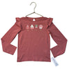 Janie and Jack Dusty Rose Dog Graphic Shirt with Tag - Size 6