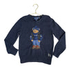 Polo Ralph Lauren Navy Cotton-Wool Polo Bear Sweater - Size 7