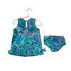 Lilly Pulitzer Green, Blue, Pink Tropical Print Dress & Bloomers - Size 18-24 Mo