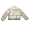 Zara Ivory Faux Leather Puffer Jacket - Size 9-10