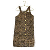 Crewcuts Leopard Print Corduroy Overall Dress - Size 8