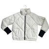Treasure & Bond Ivory Quilted Puffer Jacket - Size L 10-12