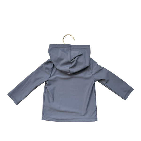 Carter's Gray Hooded Rash Guard - Size 9 Mo