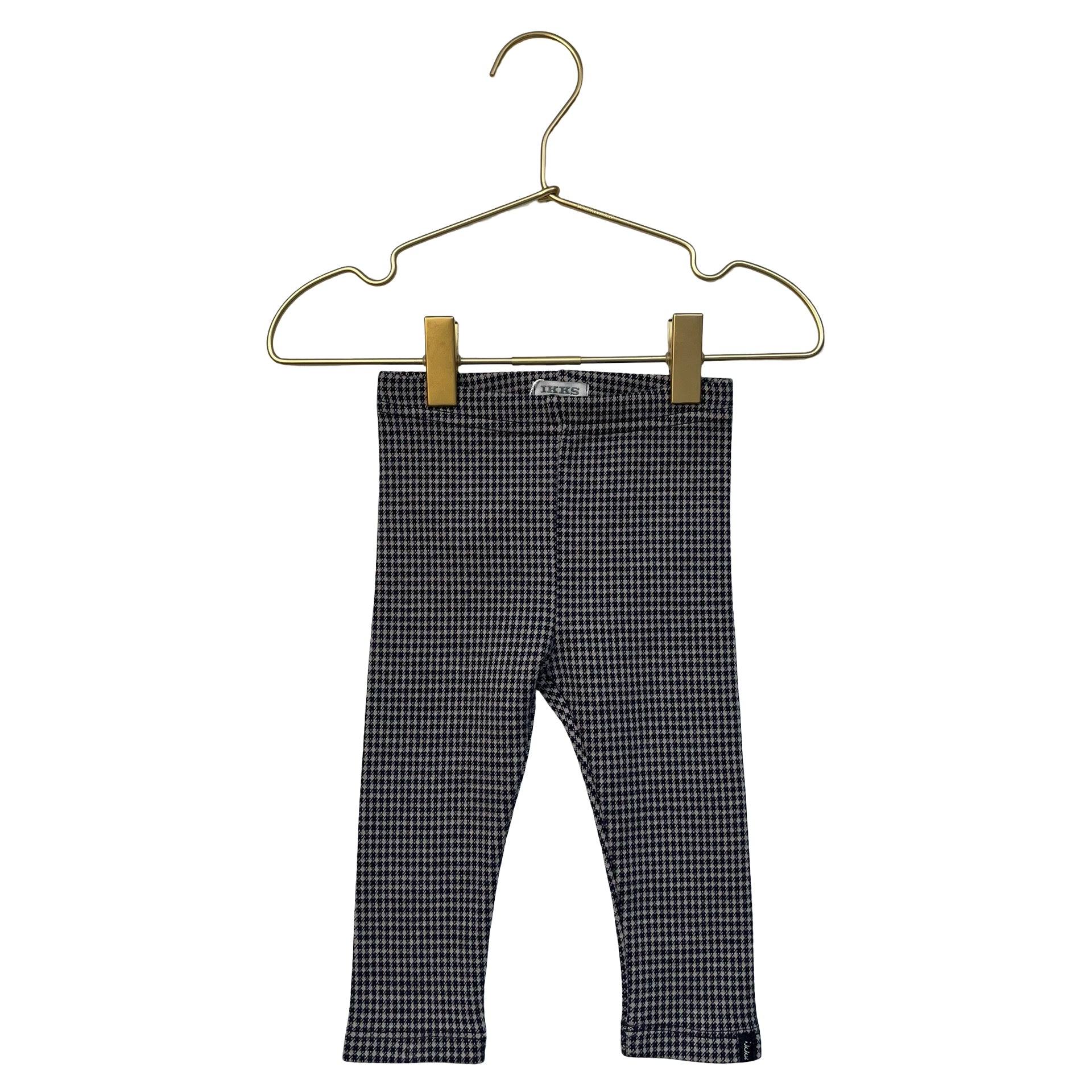 Ikks Navy & Ivory Houndstooth Leggings - Size 6 Mo