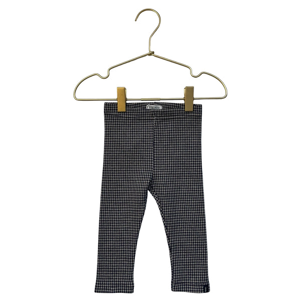Ikks Navy & Ivory Houndstooth Leggings - Size 6 Mo